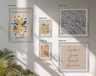 Galeria de parede Motivos florais Inscrições de Londres