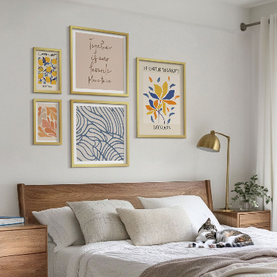 Galeria de parede Motivos florais Inscrições de Londres