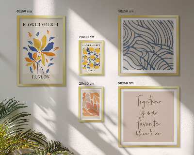Galeria de parede Motivos florais Inscrições de Londres