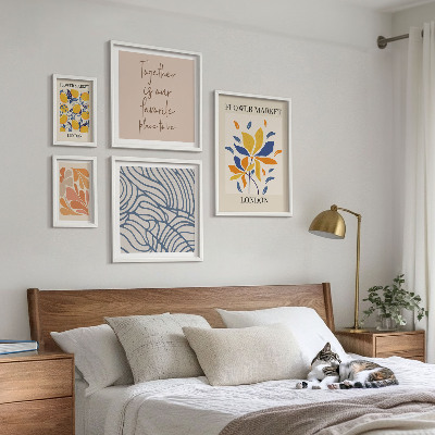 Galeria de parede Motivos florais Inscrições de Londres