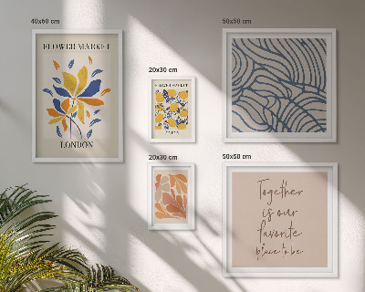 Galeria de parede Motivos florais Inscrições de Londres