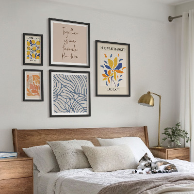 Galeria de parede Motivos florais Inscrições de Londres