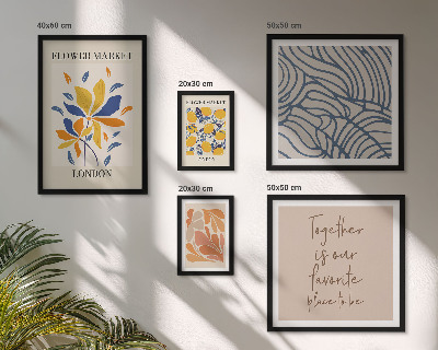 Galeria de parede Motivos florais Inscrições de Londres