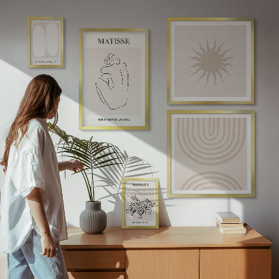 Parede galeria de quadros Linhas de arte minimalistas