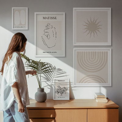 Parede galeria de quadros Linhas de arte minimalistas