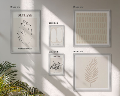 Conjunto de 5 quadros com moldura Formas de estilo minimalista