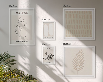 Conjunto de 5 quadros com moldura Formas de estilo minimalista
