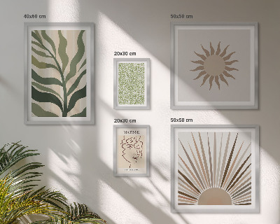 Parede galeria de quadros Gráficos abstratos e elegantes de plantas