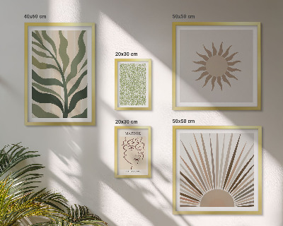 Parede galeria de quadros Gráficos abstratos e elegantes de plantas