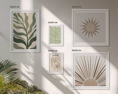 Parede galeria de quadros Gráficos abstratos e elegantes de plantas