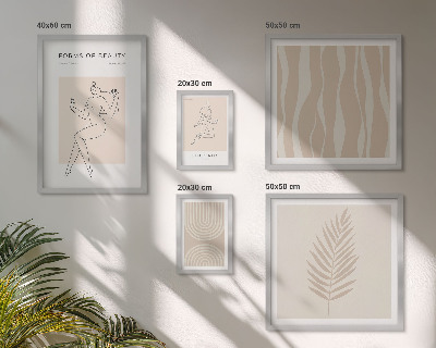 Conjunto de 5 quadros decorativos Belos motivos minimalistas