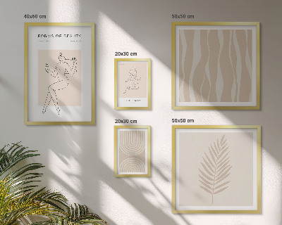 Conjunto de 5 quadros decorativos Belos motivos minimalistas