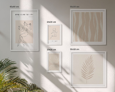 Conjunto de 5 quadros decorativos Belos motivos minimalistas