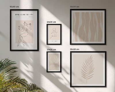 Conjunto de 5 quadros decorativos Belos motivos minimalistas