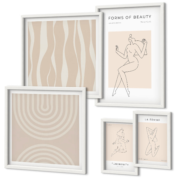 Galeria de parede Formas minimalistas de beleza