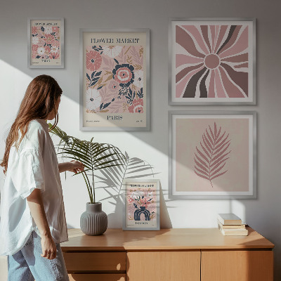 Galeria de parede mercados de flores em estilo boho