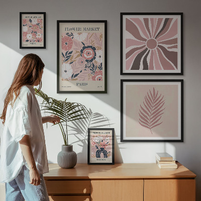 Galeria de parede mercados de flores em estilo boho