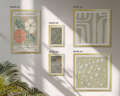 Parede galeria de quadros Padrões boho com motivos de plantas