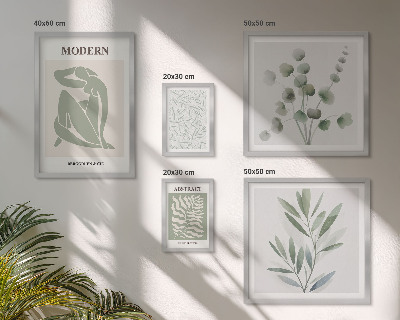 Conjunto de 5 quadros decorativos Motivos decorativos elegantes para plantas