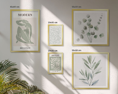 Conjunto de 5 quadros decorativos Motivos decorativos elegantes para plantas