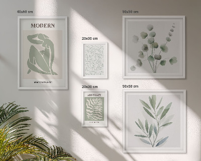 Conjunto de 5 quadros decorativos Motivos decorativos elegantes para plantas