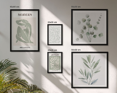 Conjunto de 5 quadros decorativos Motivos decorativos elegantes para plantas