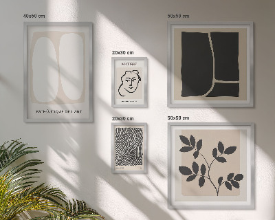 Galeria de parede Linhas minimalistas e elegantes para os gráficos
