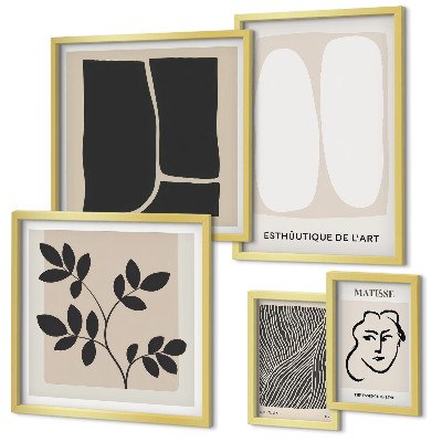 Galeria de parede Linhas minimalistas e elegantes para os gráficos