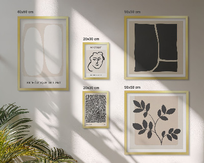 Galeria de parede Linhas minimalistas e elegantes para os gráficos