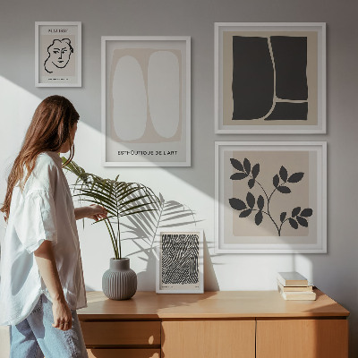 Galeria de parede Linhas minimalistas e elegantes para os gráficos