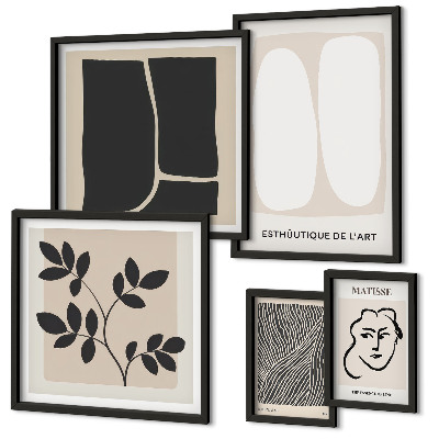 Galeria de parede Linhas minimalistas e elegantes para os gráficos