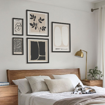 Galeria de parede Linhas minimalistas e elegantes para os gráficos