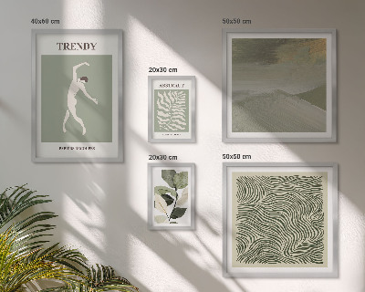 Parede galeria de quadros Plantas abstratas estilosas