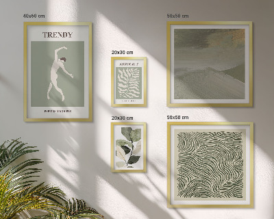 Parede galeria de quadros Plantas abstratas estilosas