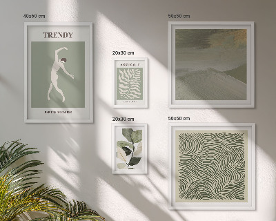 Parede galeria de quadros Plantas abstratas estilosas