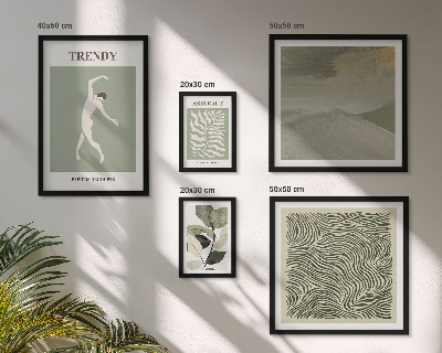 Parede galeria de quadros Plantas abstratas estilosas
