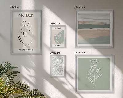 Conjunto de 5 quadros decorativos Gráficos de plantas estilosos