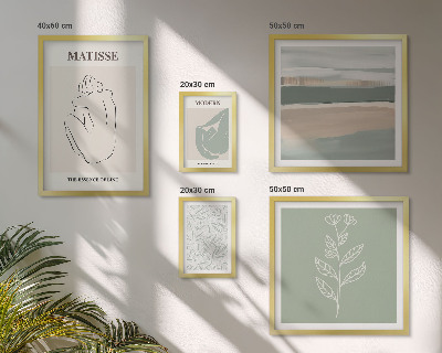 Conjunto de 5 quadros decorativos Gráficos de plantas estilosos
