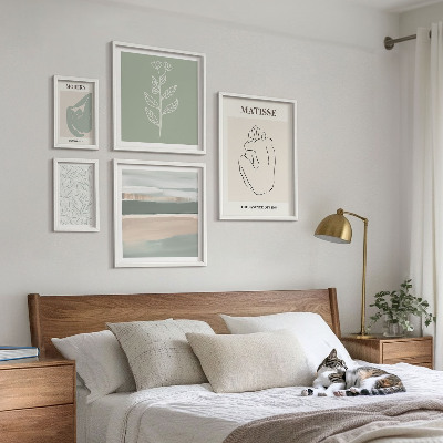 Conjunto de 5 quadros decorativos Gráficos de plantas estilosos