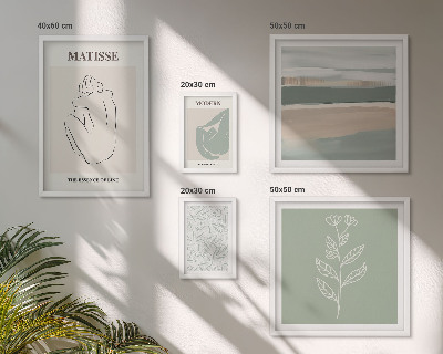 Conjunto de 5 quadros decorativos Gráficos de plantas estilosos