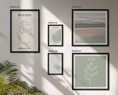 Conjunto de 5 quadros decorativos Gráficos de plantas estilosos