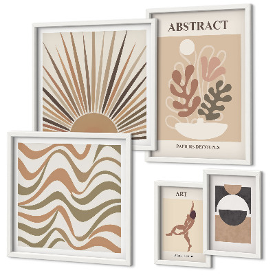 Galeria de parede abstrações de plantas elegantes