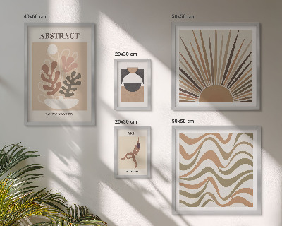 Galeria de parede abstrações de plantas elegantes