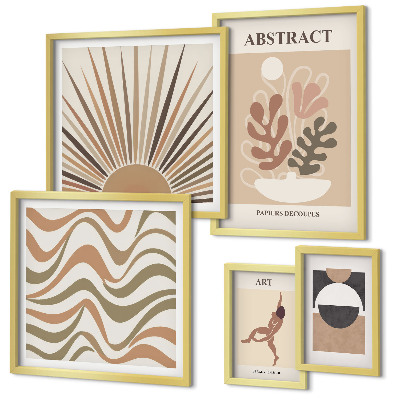 Galeria de parede abstrações de plantas elegantes