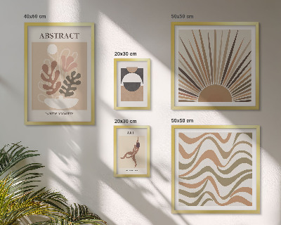 Galeria de parede abstrações de plantas elegantes