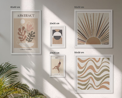 Galeria de parede abstrações de plantas elegantes