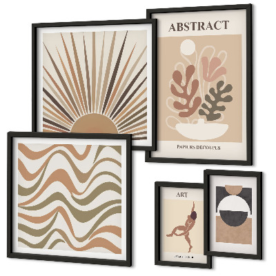 Galeria de parede abstrações de plantas elegantes