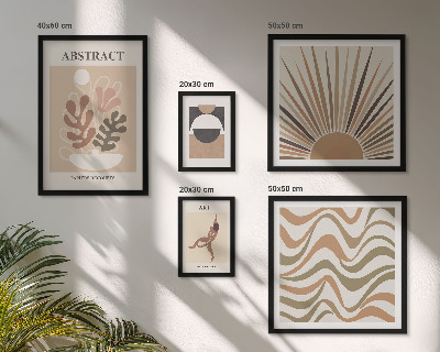 Galeria de parede abstrações de plantas elegantes