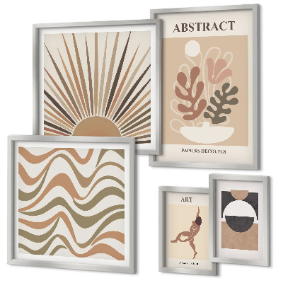 Galeria de parede abstrações de plantas elegantes