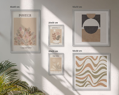 Parede galeria de quadros abstrações de plantas elegantes